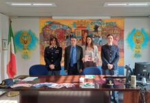 Despar Nord e la Questura di Vicenza insieme contro la violenza di genere con flyer informativi e il 1522 sul retro degli scontrini conferenza stampa despar questura