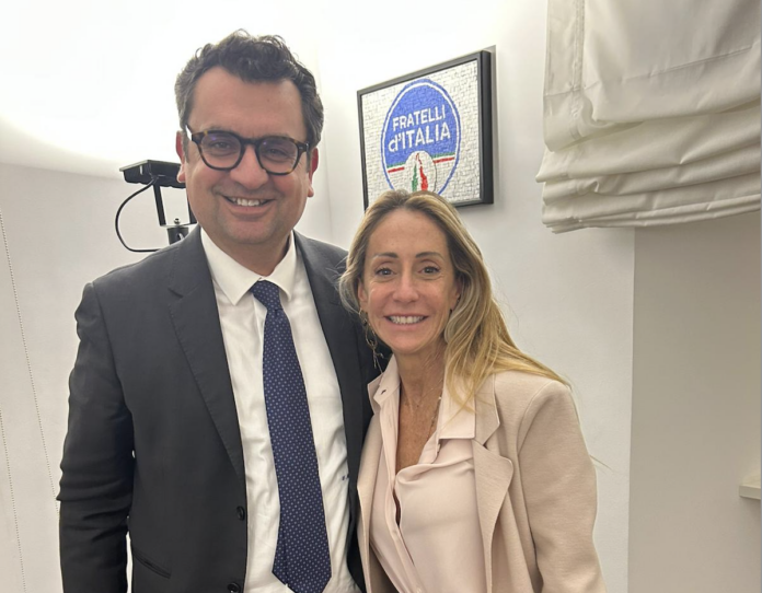 Francesco Rucco con Arianna Meloni