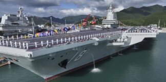 Cina: a Sanya la cerimonia di entrata in servizio della portaerei Fujian (1)