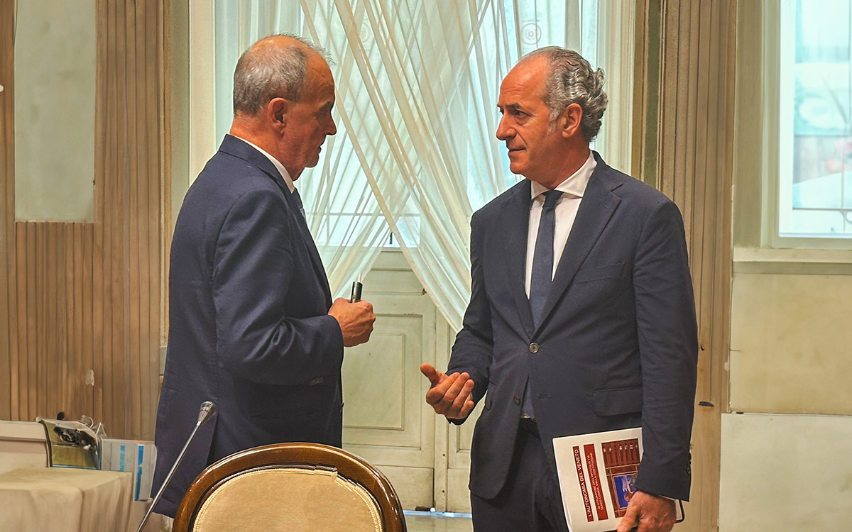 Il ministro per le autonomia Roberto Calderoli con Luca Zaia