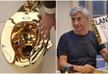 Il wc d’oro da 12,1 milioni di dollari di Cattelan sarà esposto in un museo