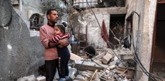 L’Unione europea di fronte al genocidio in Palestina, l’inazione che rende complici Genocidio, Immagini da Gaza (fonte - Il Manifesto)