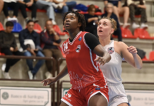 Serie A2 basket femminile. AS Vicenza, vittoria a Cagliari 63-54: le biancorosse si sbloccano con una prova di squadra convincente Jakpa (AS Vicenza)