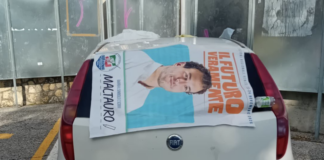 Regionali Veneto: Maltauro denuncia vandalismi, Manildo attacca Stefani su assessorati, centrodestra rilancia progetto autostradale veneto Regionali Veneto: vandalismi su un'auto con manifesti di Maltauro