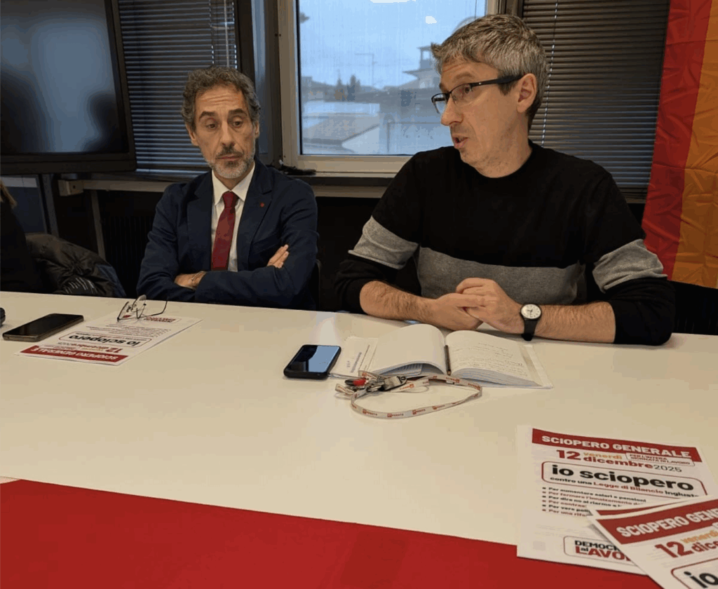 Il segretario generale della CGIL Vicenza Giancarlo Puggioni e Stefano Bagnara (Funzione Pubblica)