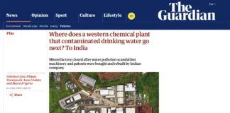 The Guardian: l’ombra Miteni in India. Macchinari e brevetti della ex fabbrica vicentina trasferiti e usati per produrre ancora Pfas miteni the guardian