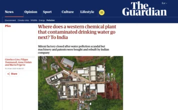 The Guardian: l’ombra Miteni in India. Macchinari e brevetti della ex fabbrica vicentina trasferiti e usati per produrre ancora Pfas miteni the guardian
