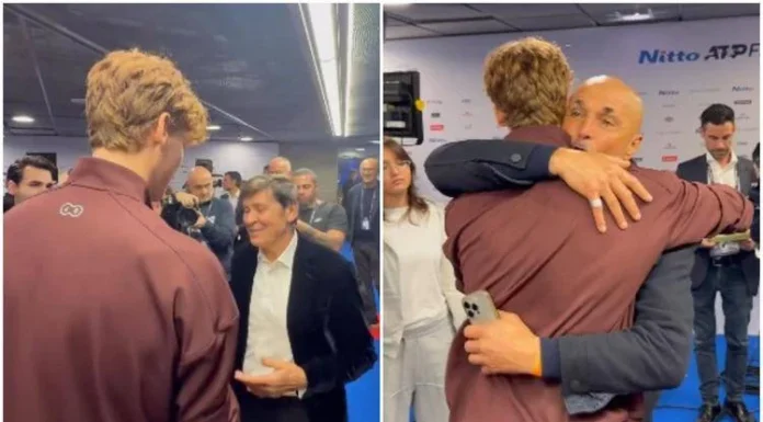 Sinner, ‘talismano’ Morandi alle Finals: “Mi hai portato fortuna”. E Spalletti lo abbraccia sinner