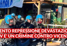 Sgombero Bocciodromo, PRC contro Possamai: “Cemento, repressione e devastazione. Il TAV è un crimine contro Vicenza” Bocciodromo, Prc e repressione