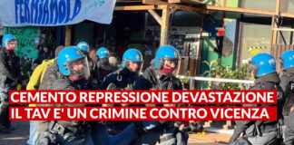 Sgombero Bocciodromo, PRC contro Possamai: “Cemento, repressione e devastazione. Il TAV è un crimine contro Vicenza” Bocciodromo, Prc e repressione
