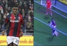 Bologna-Juve, Lucumì sbatte a terra Conceicao in area ma l’arbitro non fischia