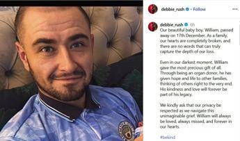 È morto a 31 anni l’attore di ‘Waterloo Road’ William Rush