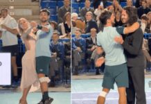 Fognini-Lini, dalla pista di Ballando al campo da tennis: lo show tra un match e l’altro