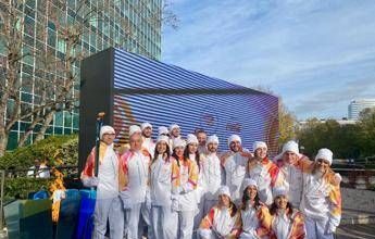 Milano-Cortina: emozione a palazzo Mattei a Roma per passaggio Fiamma olimpica