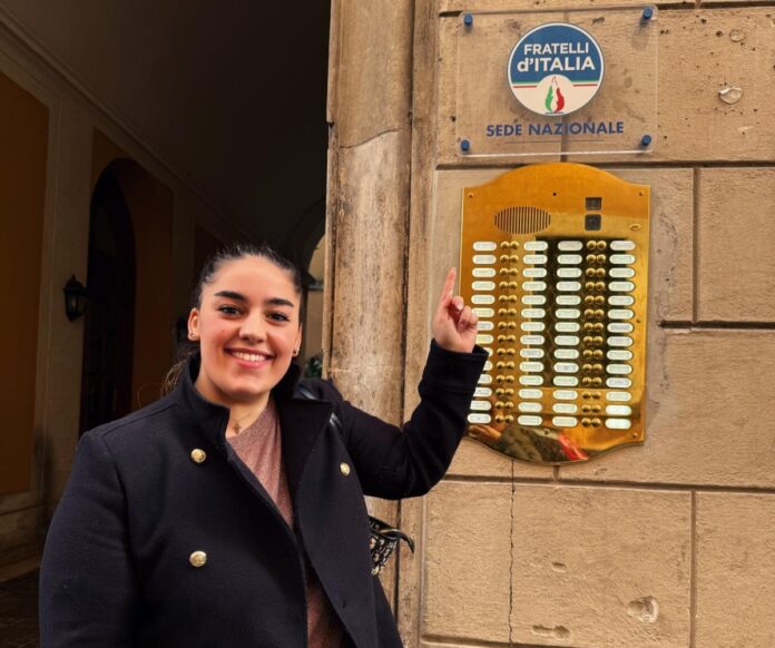 Nicole presso la sede nazionale FdI in occasione di Atreju