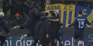 Parma-Lazio 0-1, biancocelesti in 9 vincono con gol di Noslin