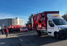 In 1500 alla manifestazione della CGIL Vicenza contro la Legge di bilancio, durante lo sciopero nazionale CGIL VIcenza