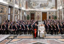 Il sindaco di Vicenza Giacomo Possamai all’udienza di Papa Leone XIV con l’ANCI anci possamai papa leone XIV