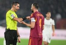 Bartesaghi tocca di mano, arbitro assegna rigore: proteste in Roma-Milan