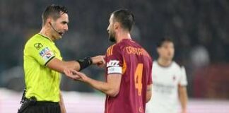 Bartesaghi tocca di mano, arbitro assegna rigore: proteste in Roma-Milan