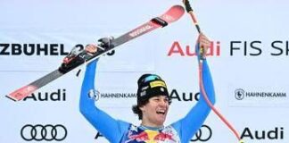 Capolavoro del bresciano Franzoni, trionfa nella discesa libera di Kitzbuehel