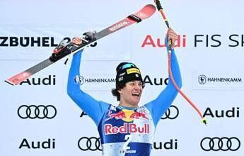 Capolavoro del bresciano Franzoni, trionfa nella discesa libera di Kitzbuehel