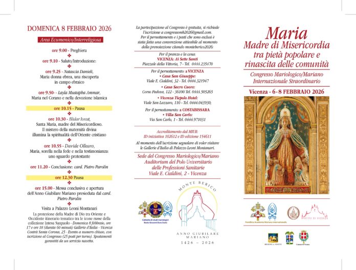 Depliant Congresso Mariologico internazionale Pagina 1