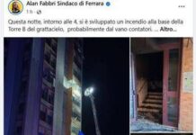 Ferrara, incendio al grattacielo: evacuate circa 200 persone