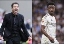 Real-Atletico, ‘faccia a faccia’ Simeone-Vinicius: “Florentino Perez ti caccerà”