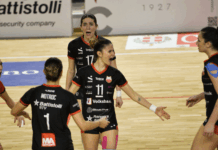 Serie B1 femminile, la Volksbank Vicenza Volley non si ferma: 3-1 a Torbole e quarto successo di fila Volksbank Vicenza Volley, un'esultanza dopo un punto col Torbole (foto Matteo Battaglia)