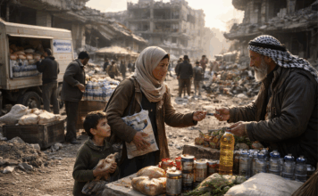Sopravvivere senza economia: come si vive (e si paga) nella Palestina assediata Palestina, come si vive e si paga senza economia (foto generata da ViPiu.it con AI)