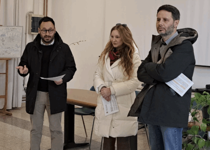 Alla scuola primaria Giusti sul tema Sicurezza nelle scuole di Vicenza: la dirigente dell’Istituto comprensivo Vicenza 5 Biancamaria Lerro tra gli assesori Giovanni Selmo e Cristiano Spiller