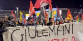 Vicenza, ieri sera la protesta davanti alla Caserma Ederle: “Giù le mani dal Venezuela” manifestazione Venezuela Vicenza