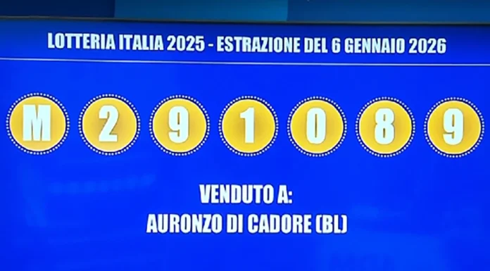 Lotteria Italia, festa ad Auronzo di Cadore: in Veneto il primo “premio speciale” da 300 mila euro lotteria veneto italia auronozo cadore belluno