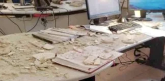 Paura in Municipio a Vicenza, crolla l’intonaco in un ufficio della Ragioneria: nessun ferito palazzo trissino crollo intonaco