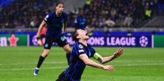 Barella cade in area in Inter-Bodo, social scatenati: “È come Bastoni, hanno vizietto tuffo”