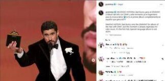 Grammy 2026, il trionfo di Bad Bunny. ‘Wildflower’ di Billie Eilish canzone dell’anno