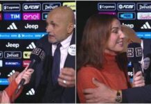 Juventus, Spalletti show con giornalista dopo la Lazio: “Posso darti un bacio?”