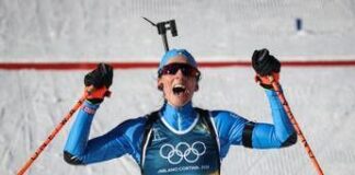 Milano Cortina, Vittozzi medaglia d’oro in gara a inseguimento del biathlon