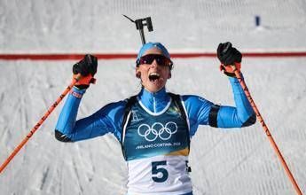 Milano Cortina, Vittozzi medaglia d’oro in gara a inseguimento del biathlon