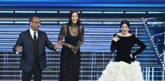 Sanremo, Irina Shayk illumina l’Ariston: “Carlo sono qui per te”