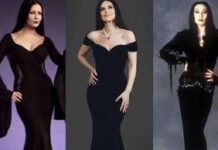 Sanremo, Laura Pausini ‘dark edition’: scende le scale e il web vede Morticia Addams