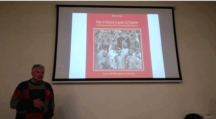 Per il duce e per la fame, la storia del Battaglione Vicentino nella guerra d’Etiopia raccontata da Alberto Cogo alla Scuola del lunedì scuola del lunedì, alberto cogo
