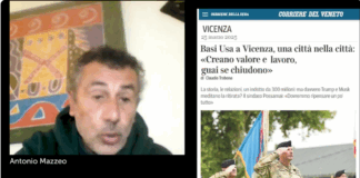 Il ruolo delle basi USA a Vicenza in un mondo di guerra, il racconto del giornalista e attivista Antonio Mazzeo Osservatorio Vicenza città Unesco da smilitarizzare