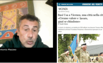 Il ruolo delle basi USA a Vicenza in un mondo di guerra, il racconto del giornalista e attivista Antonio Mazzeo Osservatorio Vicenza città Unesco da smilitarizzare