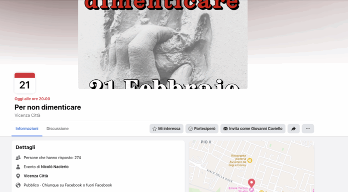 ANPI con Andriollo, Dal Maso e Poletto insorge: “evento neofascista a Vicenza promosso da Nicolò Naclerio, capogruppo di Fratelli d’Italia” ANPI insorge: "evento neofascista a Vicenza promosso da Nicolò Naclerio"