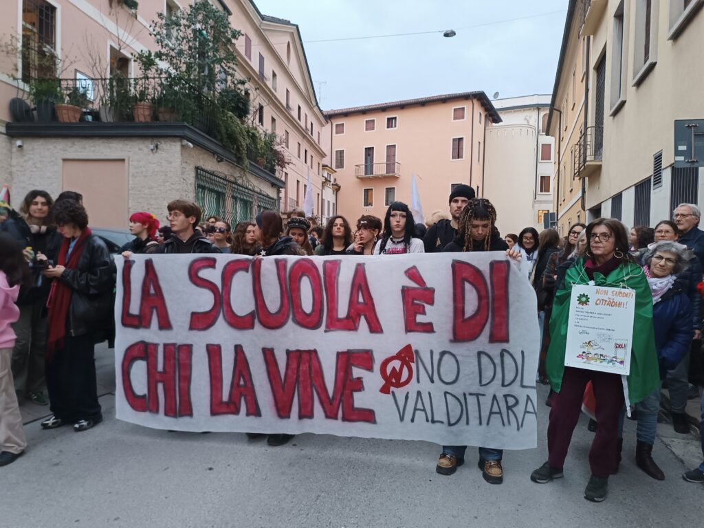 Aula33 e Pellegrini, corteo a Vicenza per la scuola pubblica
