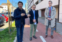 Fondazione Gabaldo, Possamai e Spiller: 166 nuovi alberi per il verde urbano di Vicenza Cristiano Spiller, Giacomo Possamai e il consigliere della Fondazione Gabaldo Gianluca Cosaro