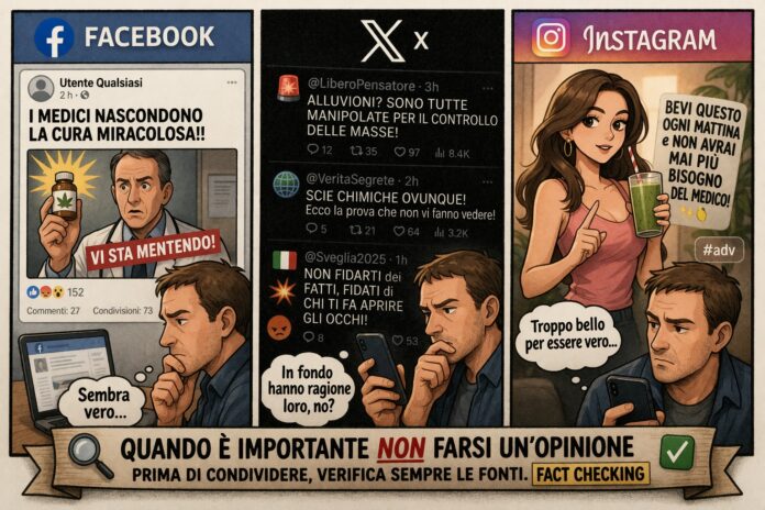 Facebook, X, Instagram e le fake news
