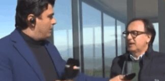 Gaffe a Uno Mattina, l’inviato scambia il microfono… per un calice di vino in diretta